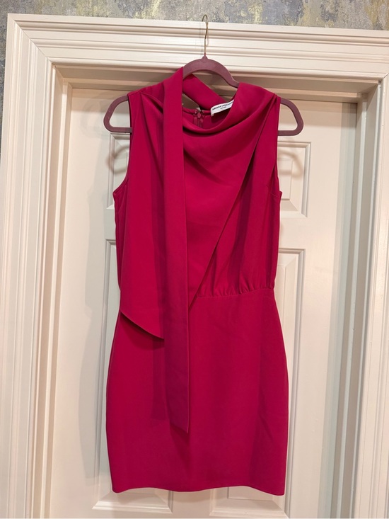 Amanda Uprichard Dresses & Skirts - Amanda Uprichard Sleeveless Hot Pink Mini Dress with Drape Sash